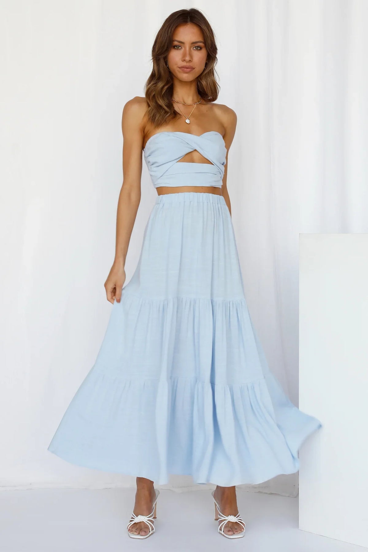 So Particular Maxi Skirt Blue