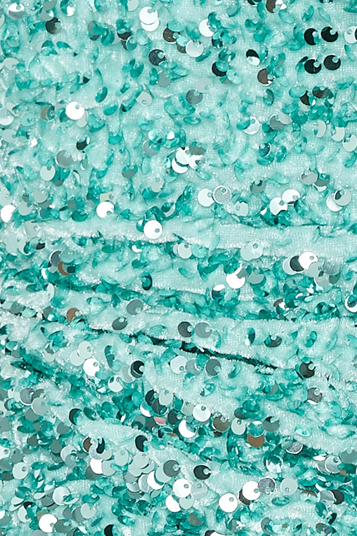 Sparkling Diamond Sequin Crop Top Mint