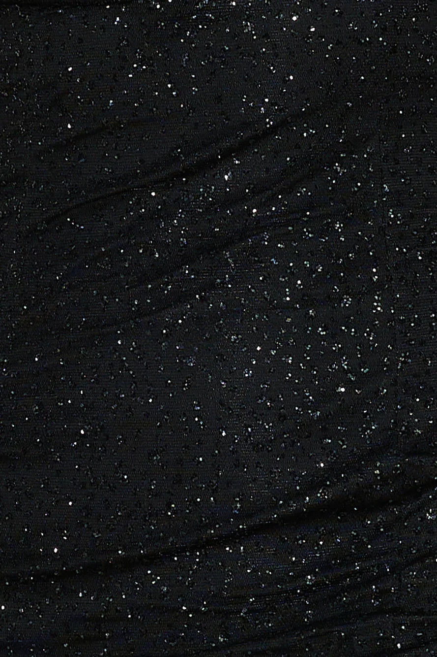 Sparkle Now Glitter Midi Dress Black