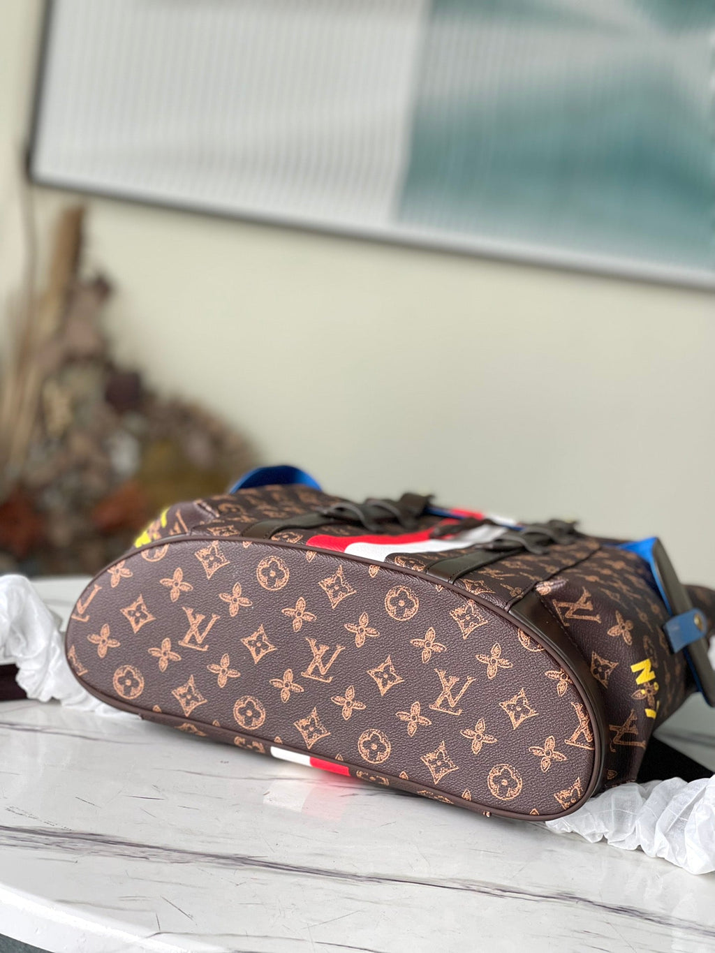 LV Backpack (Christopher MM - Brown Striped)