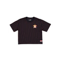 Houston Astros Throwback Women's Cropped Pinstripe T-Shirt