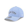 New York Yankees Pinstripe Linen 9FORTY M-Crown A-Frame Snapback Hat