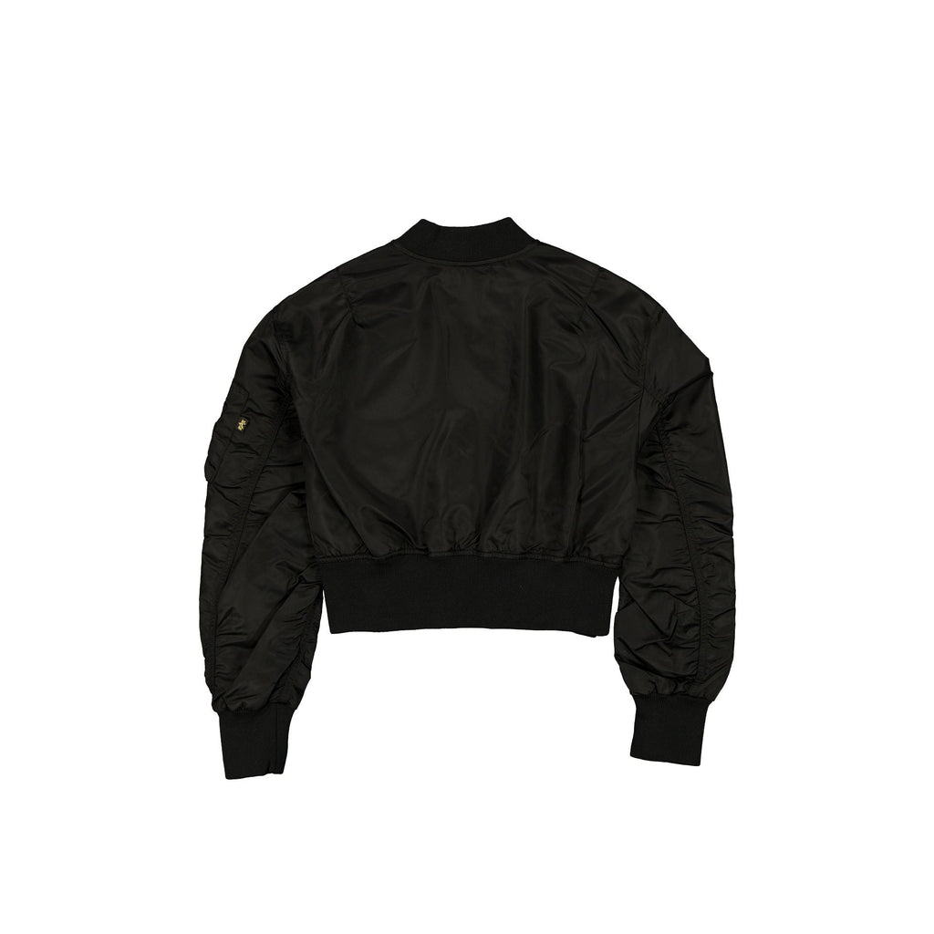 Alpha Industries x New York Yankees Black and Gold Women's Cropped L-2B Bomber Jacket