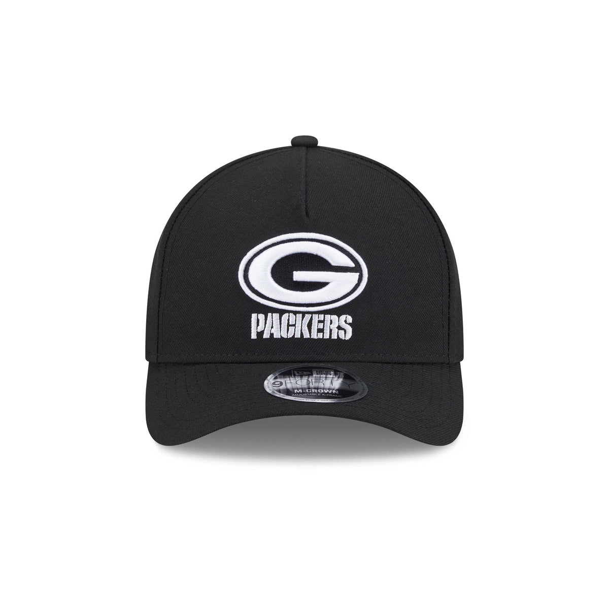 Green Bay Packers Black & White 9FORTY M-Crown A-Frame Snapback Hat