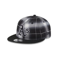 Athletics Black and White Plaid Retro Crown 9FIFTY Snapback Hat