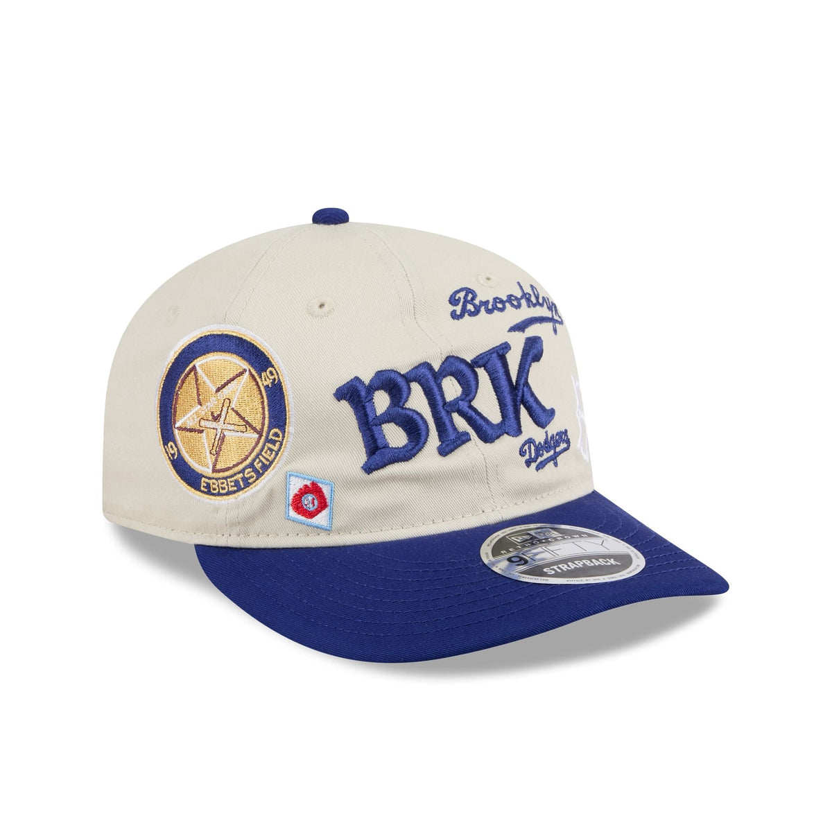 Brooklyn Dodgers Scattered Patches Retro Crown 9FIFTY Snapback Hat