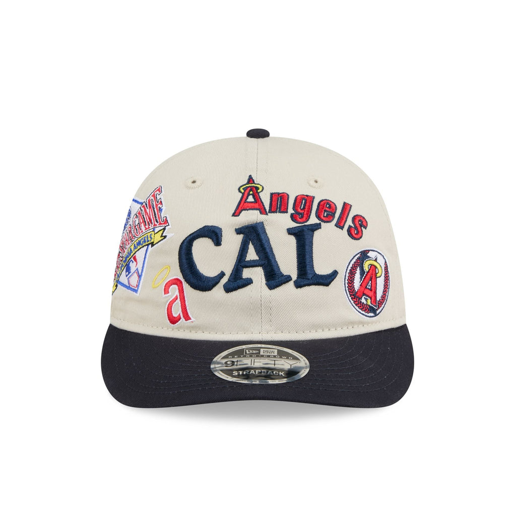 Los Angeles Angels Scattered Patches Retro Crown 9FIFTY Snapback Hat