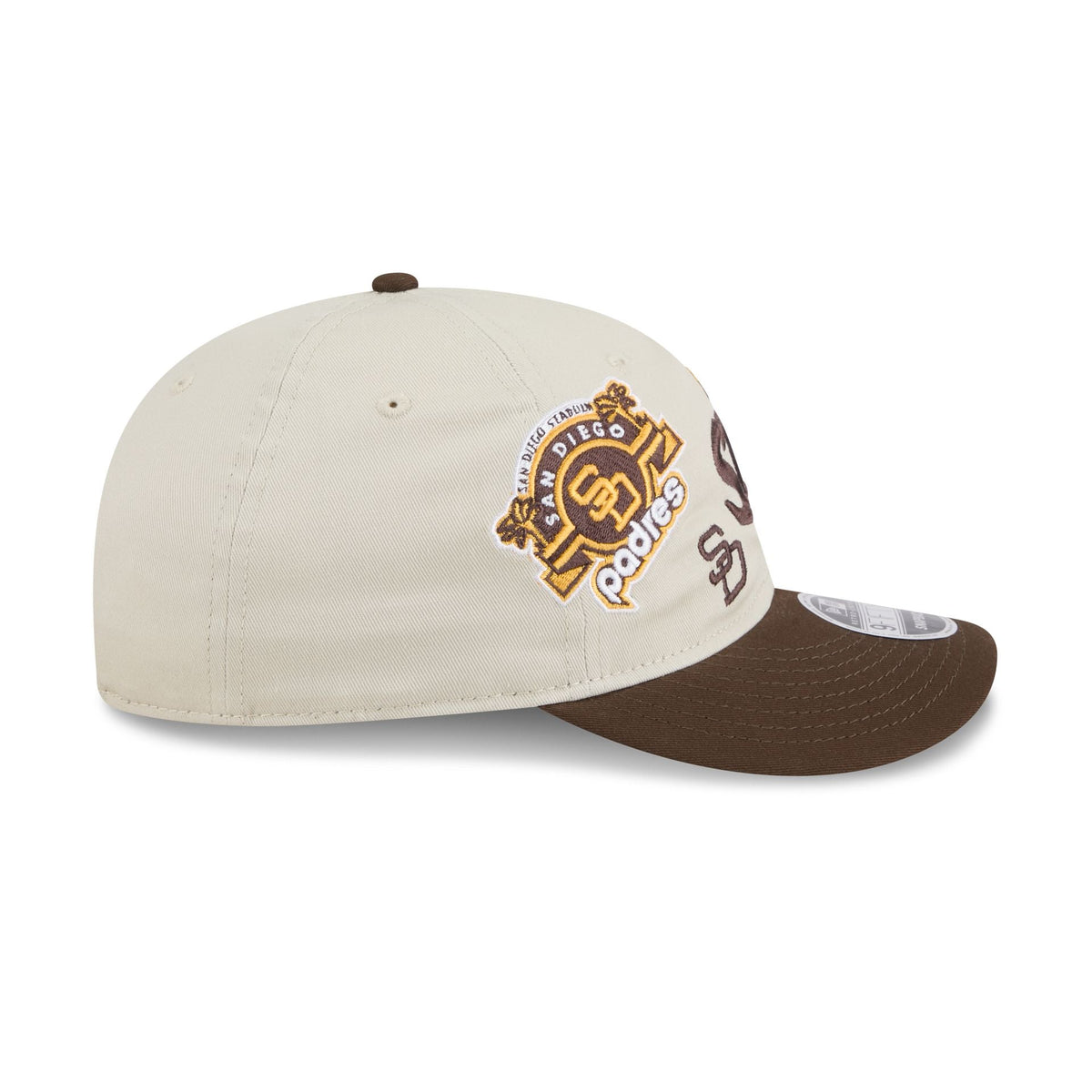 San Diego Padres Scattered Patches Retro Crown 9FIFTY Snapback Hat