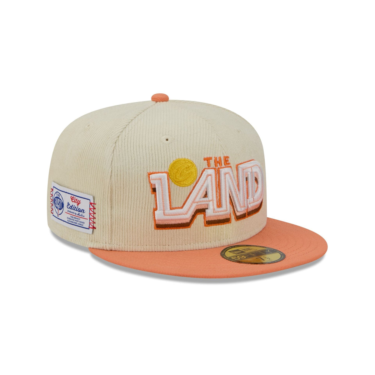 Cleveland Cavaliers 2025 City Edition Chrome White Corduroy 59FIFTY Fitted Hat