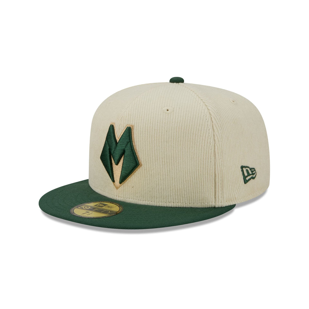 Milwaukee Bucks 2025 City Edition Chrome White Corduroy 59FIFTY Fitted Hat