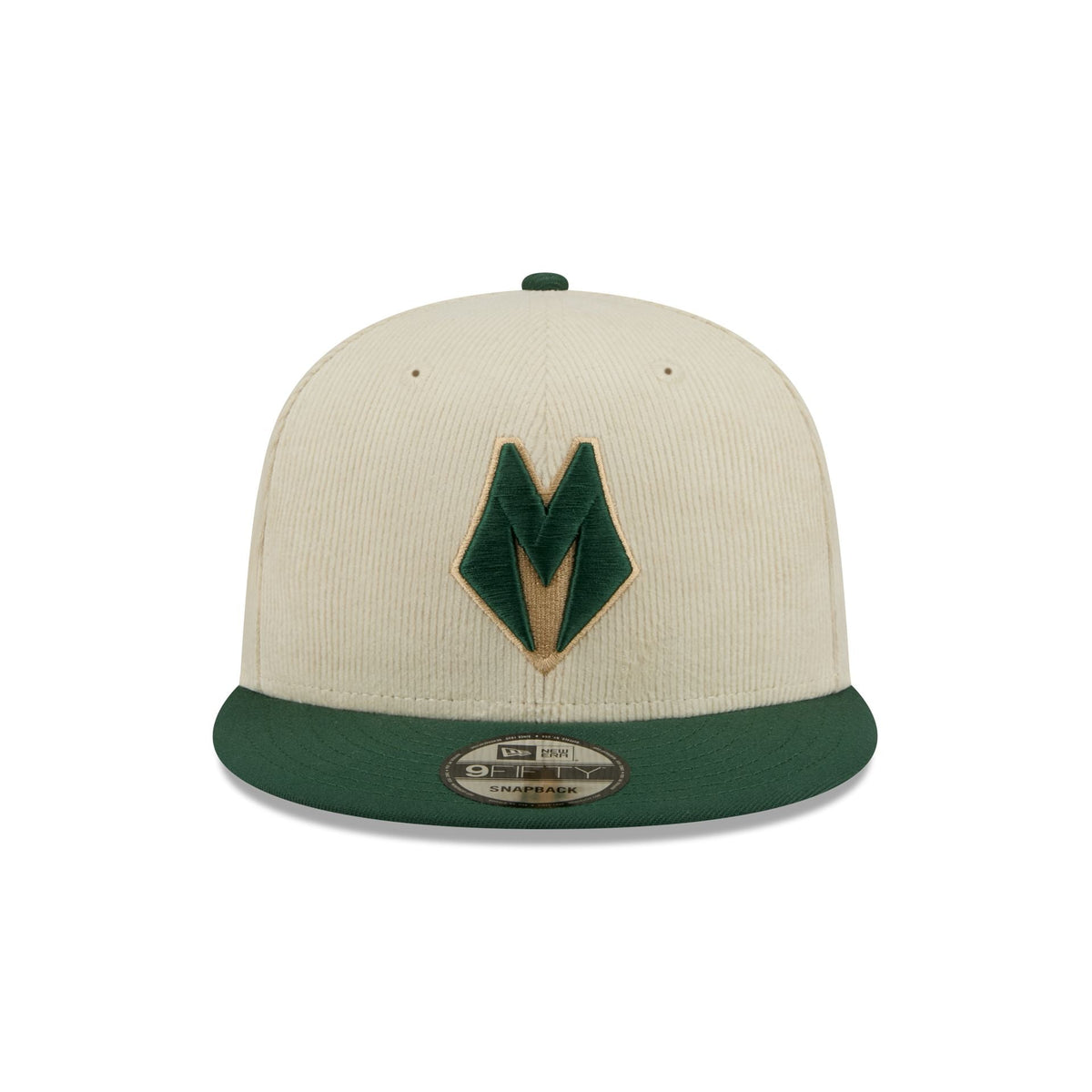 Milwaukee Bucks 2025 City Edition Chrome White Corduroy 9FIFTY Snapback Hat