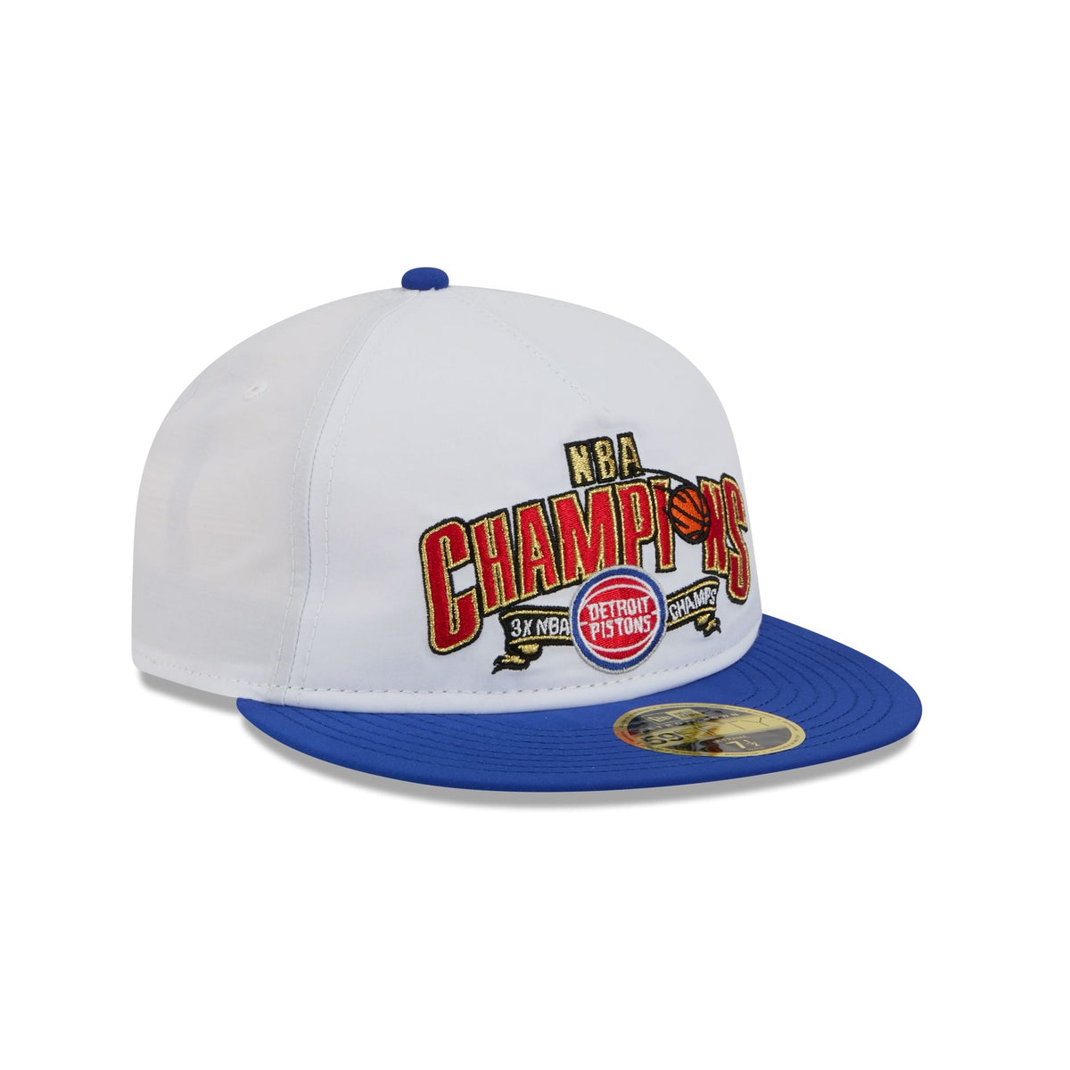 Detroit Pistons Champions White Retro Crown 59FIFTY Fitted Hat