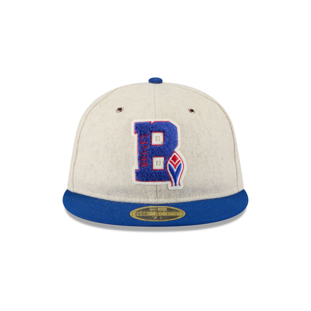 Atlanta Braves Wool Letterman Retro Crown 59FIFTY Fitted Hat