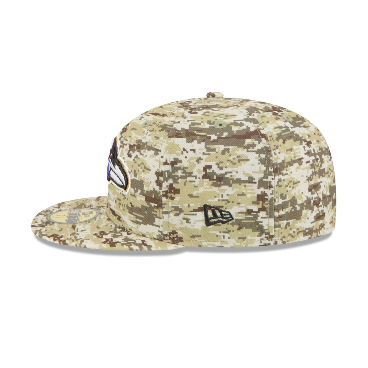 Baltimore Ravens 2025 Salute to Service Fan Gear 59FIFTY Fitted Hat