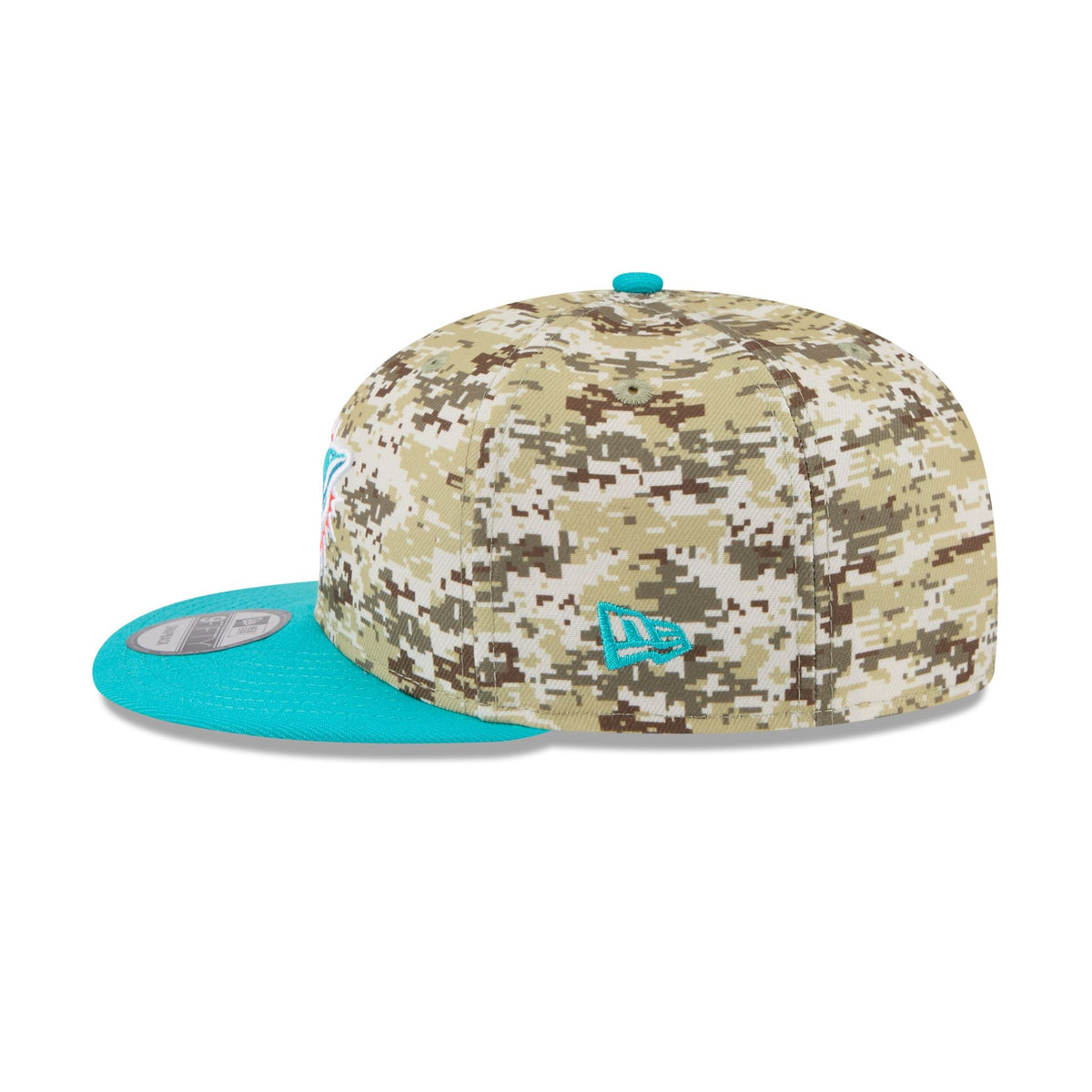 Miami Dolphins 2025 Salute to Service Fan Gear 9FIFTY Snapback Hat