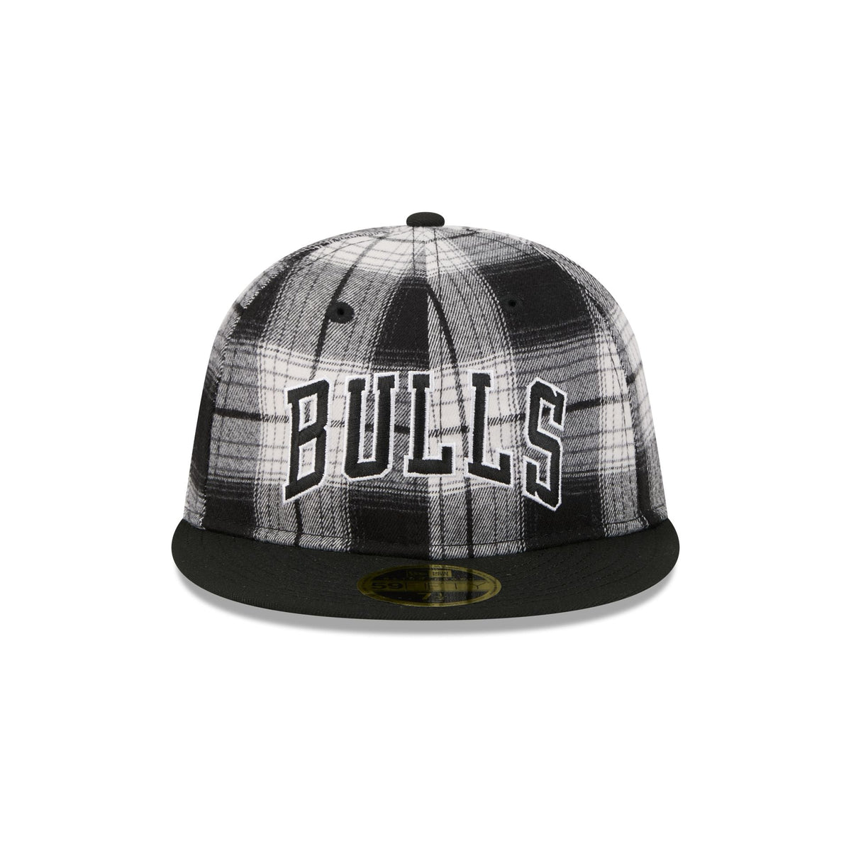 Chicago Bulls Grunge Plaid Retro Crown 59FIFTY Fitted Hat