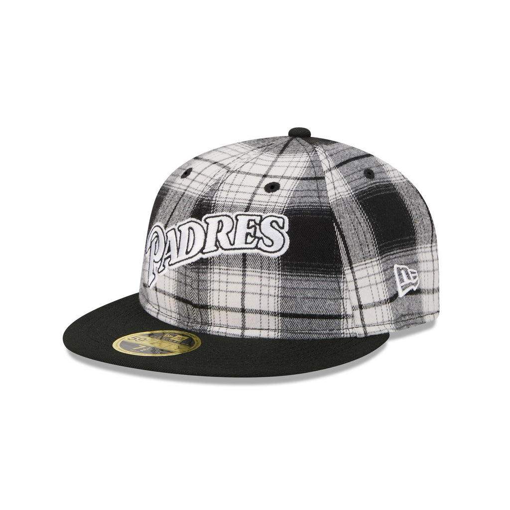 San Diego Padres Grunge Plaid Retro Crown 59FIFTY Fitted Hat