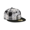 San Diego Padres Grunge Plaid Retro Crown 59FIFTY Fitted Hat