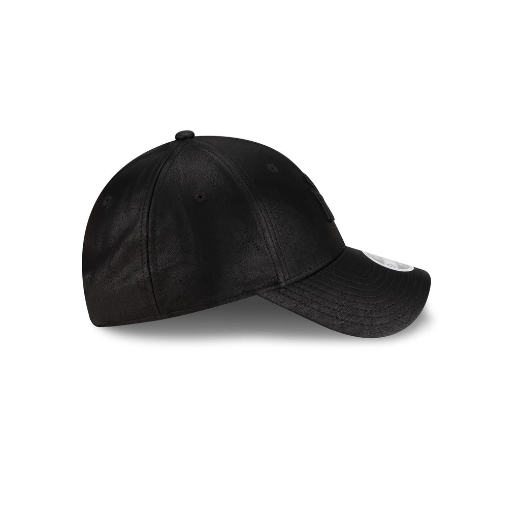 New York Yankees Faux Leather Women's Black 9FORTY Adjustable Hat