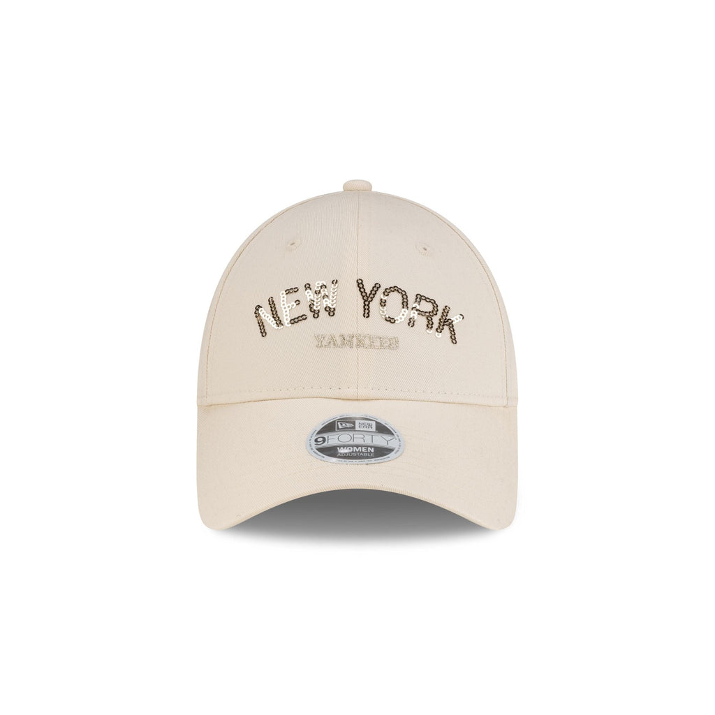 New York Yankees Sequin Wordmark Women's 9FORTY Adjustable Hat