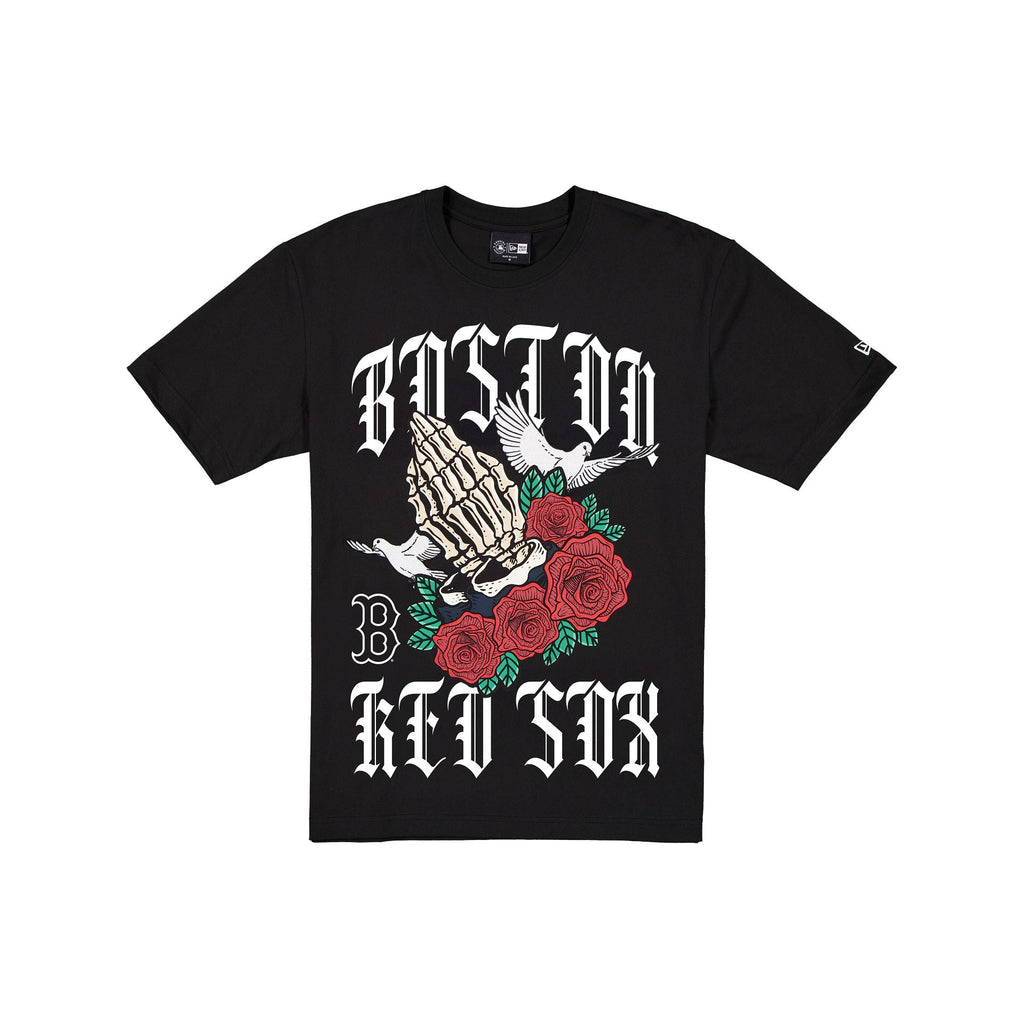 Boston Red Sox Gothic Bloom Black T-Shirt