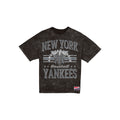 New York Yankees Throwback Vintage Wash Women's Black T-Shirt