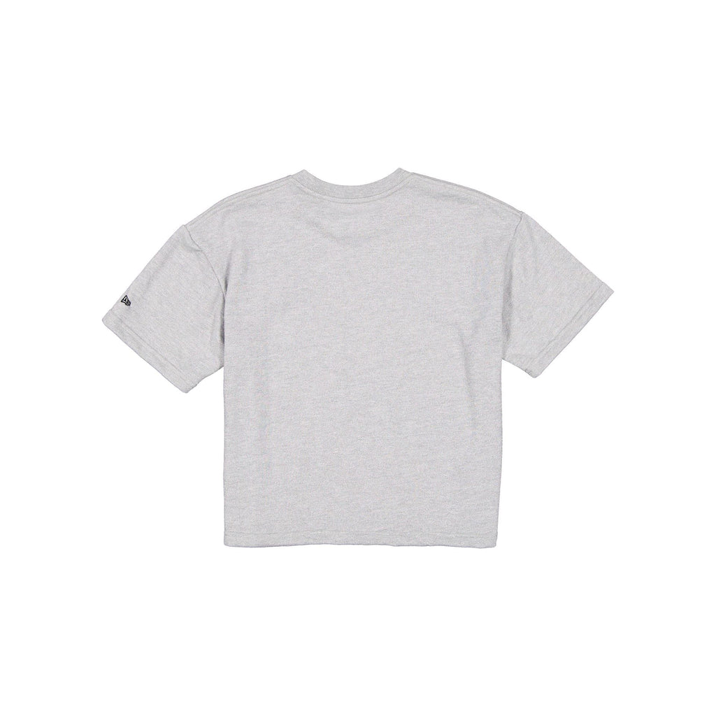 Los Angeles Dodgers Glam Game Women's Cropped Heather Gray T-Shirt
