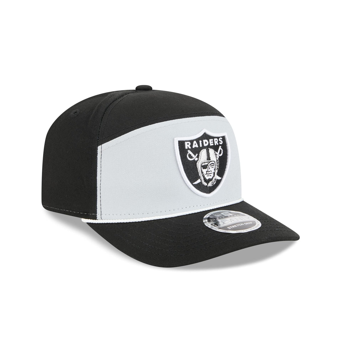 Las Vegas Raiders Split Panel 9SEVENTY Stretch-Snap Hat