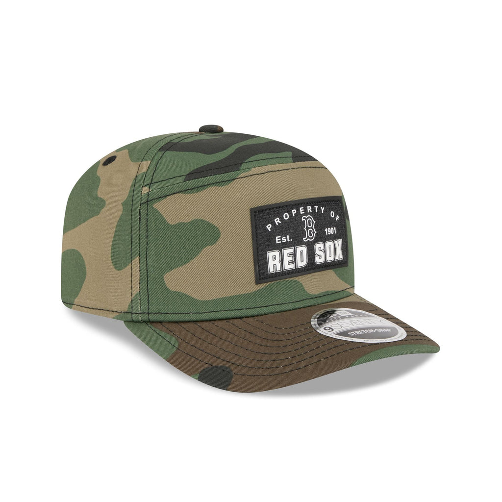 Boston Red Sox Property of Patch Camo Split Panel 9SEVENTY Stretch-Snap Hat