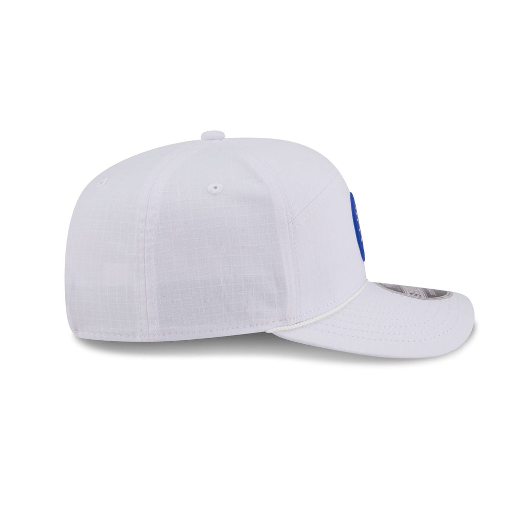 Los Angeles Dodgers Circle Logo White Split Panel 9SEVENTY Stretch-Snap Hat