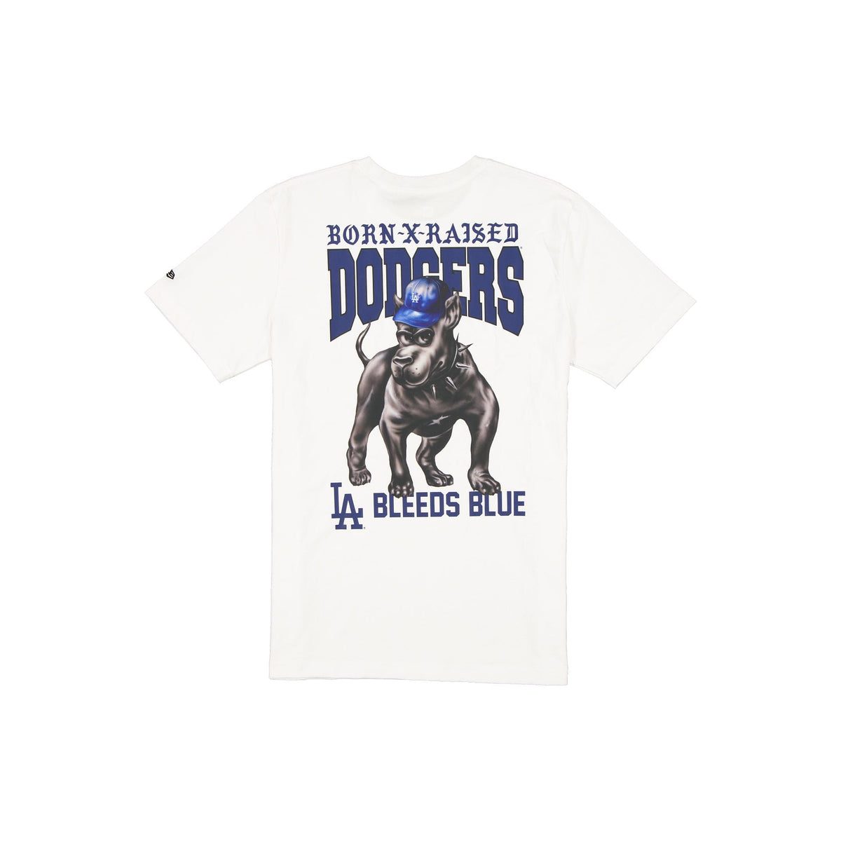 Born x Raised x Los Angeles Dodgers Bleeds Blue White T-Shirt