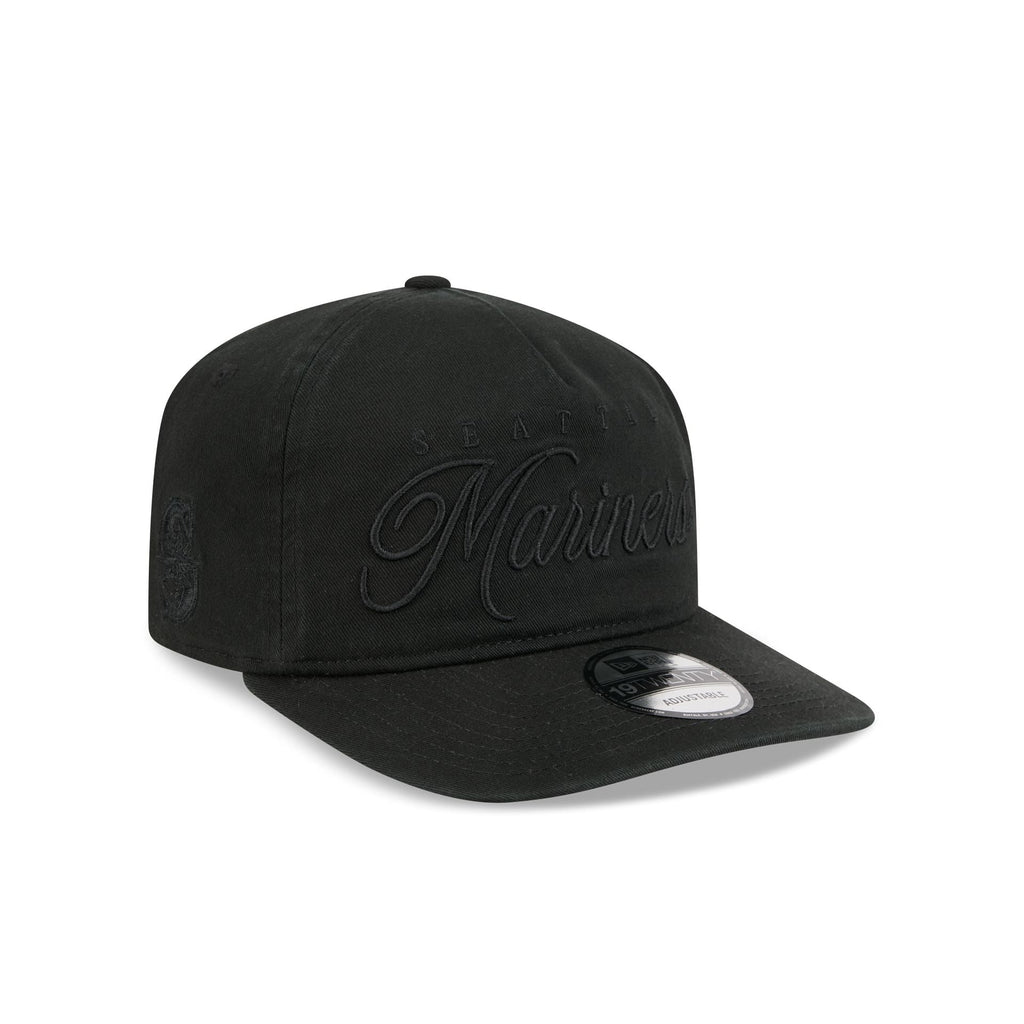 Seattle Mariners All Black Scripted 19TWENTY Adjustable Hat