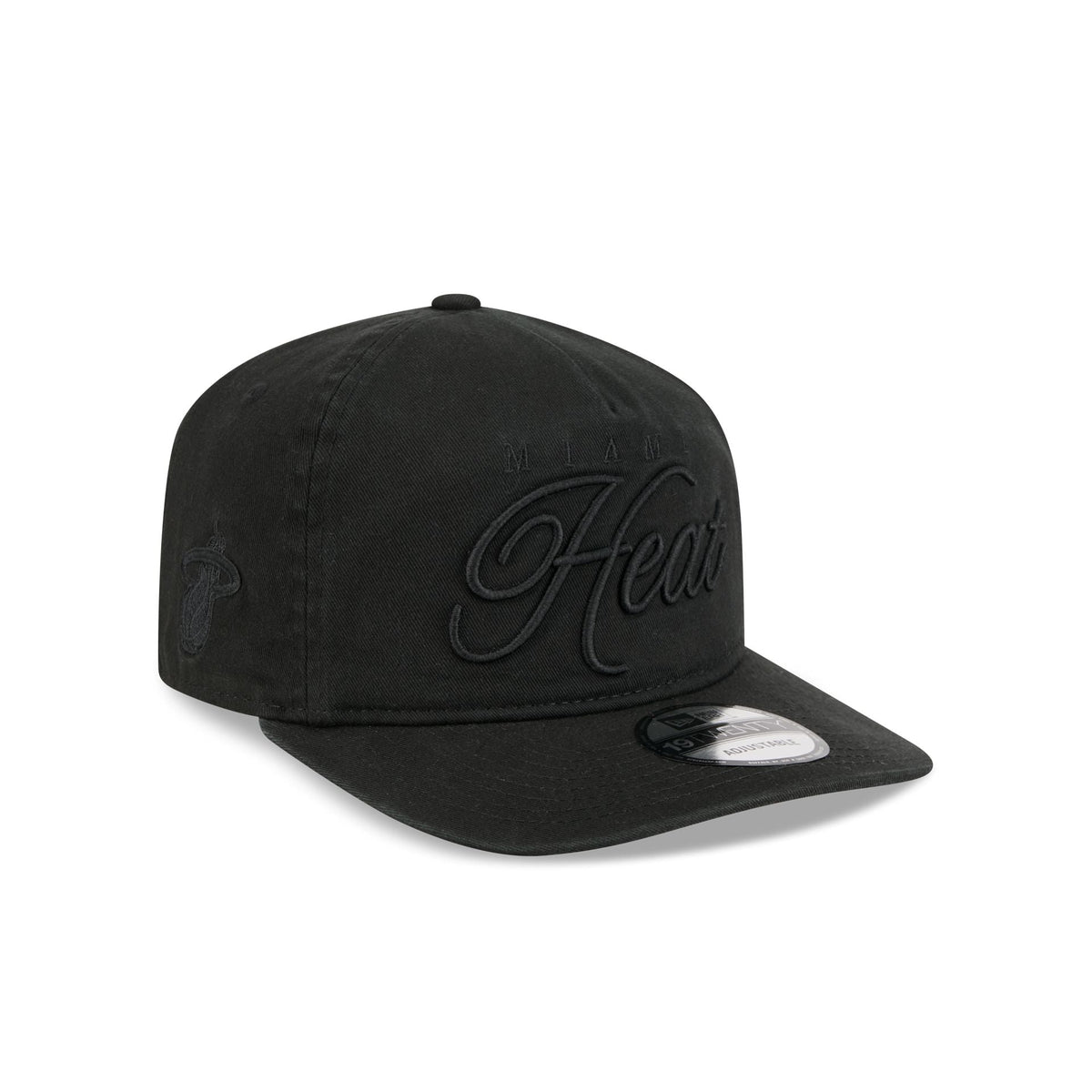 Miami Heat All Black Scripted 19TWENTY Adjustable Hat