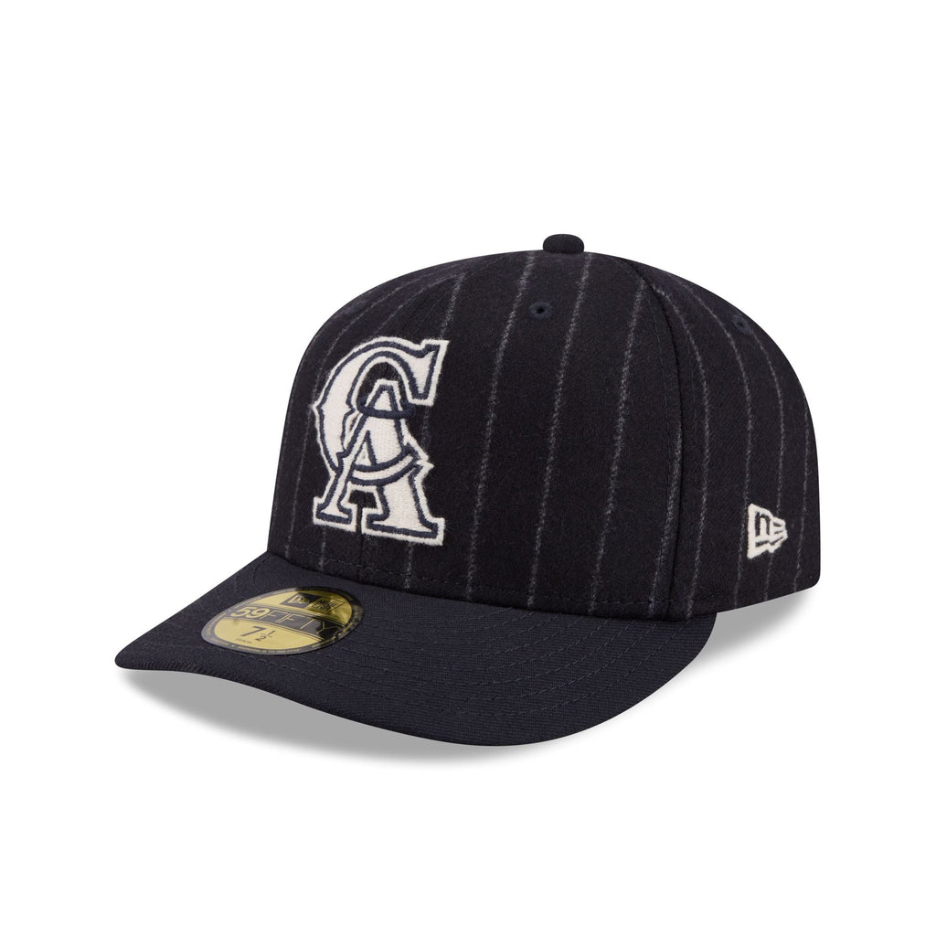 Los Angeles Angels Pinstripe Merino & Cashmere Moon 59FIFTY Fitted Hat