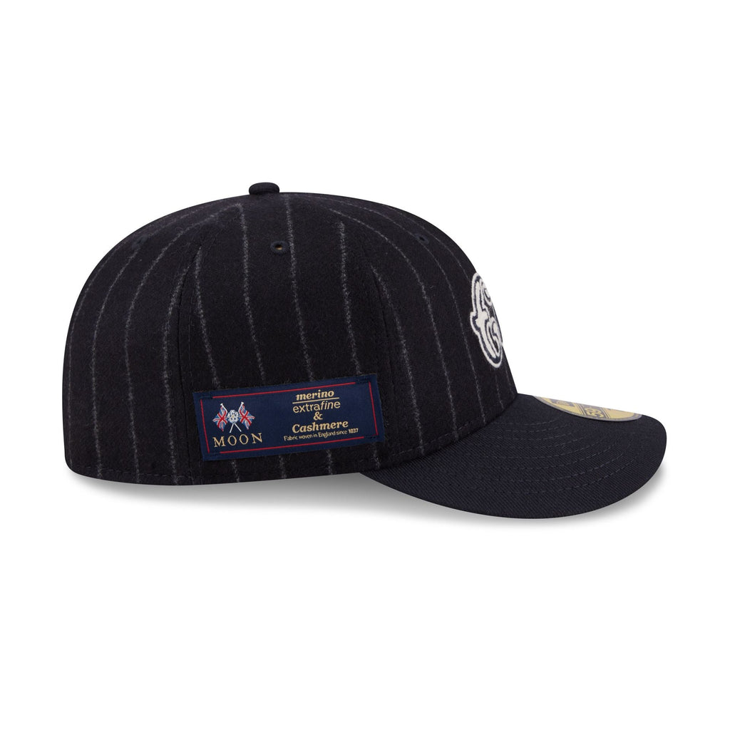 Chicago Cubs Pinstripe Merino & Cashmere Moon 59FIFTY Fitted Hat