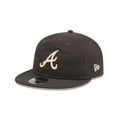 Atlanta Braves Three Looms Nylon Black Retro Crown 9FIFTY Adjustable Hat
