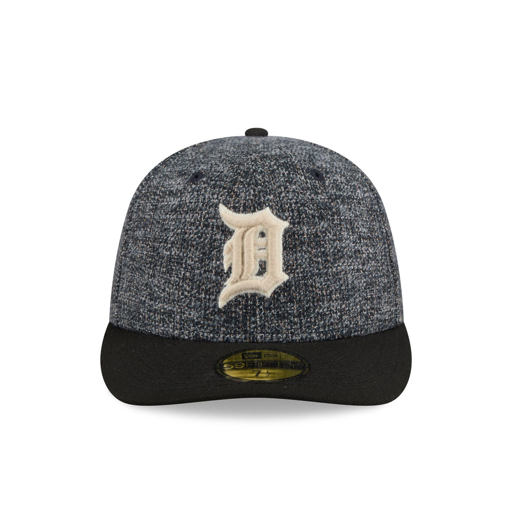 Detroit Tigers Three Looms Tweedy Cotton Black 59FIFTY Fitted Hat