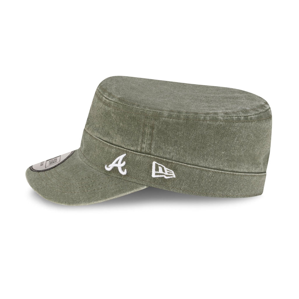 Atlanta Braves Pigment Dye Olive Military Cap