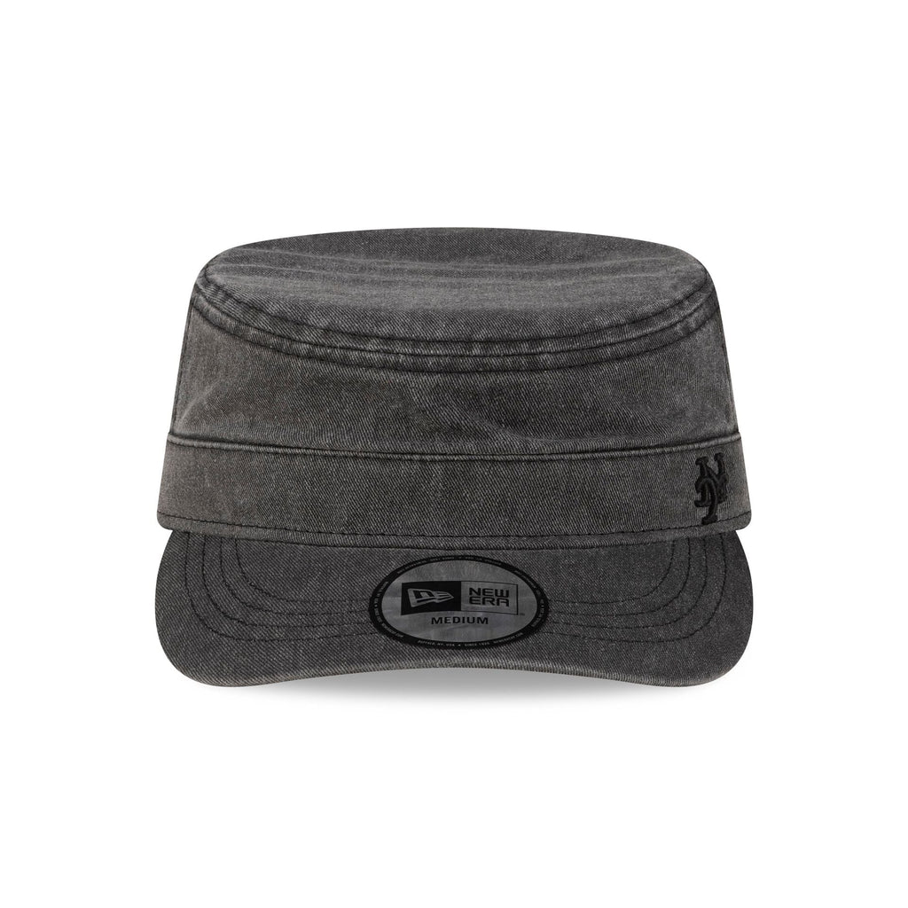 New York Mets Pigment Dye Black Military Cap