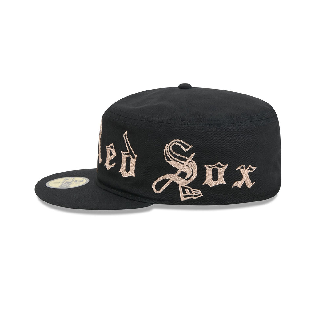 Boston Red Sox Gothic Lettering Pillbox Hat