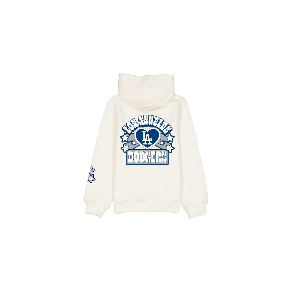 Los Angeles Dodgers Girls Chrome White Full-Zip Hoodie