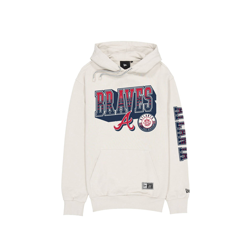 Atlanta Braves Throwback Chrome White Hoodie