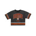 Houston Astros Women's Vintage Stripe Cropped T-Shirt