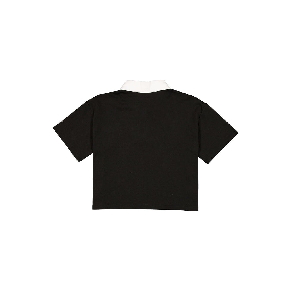Atlanta Braves Women's Cropped Black Polo