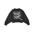 New York Yankees Women's Throwback Cropped Washed Black Crewneck