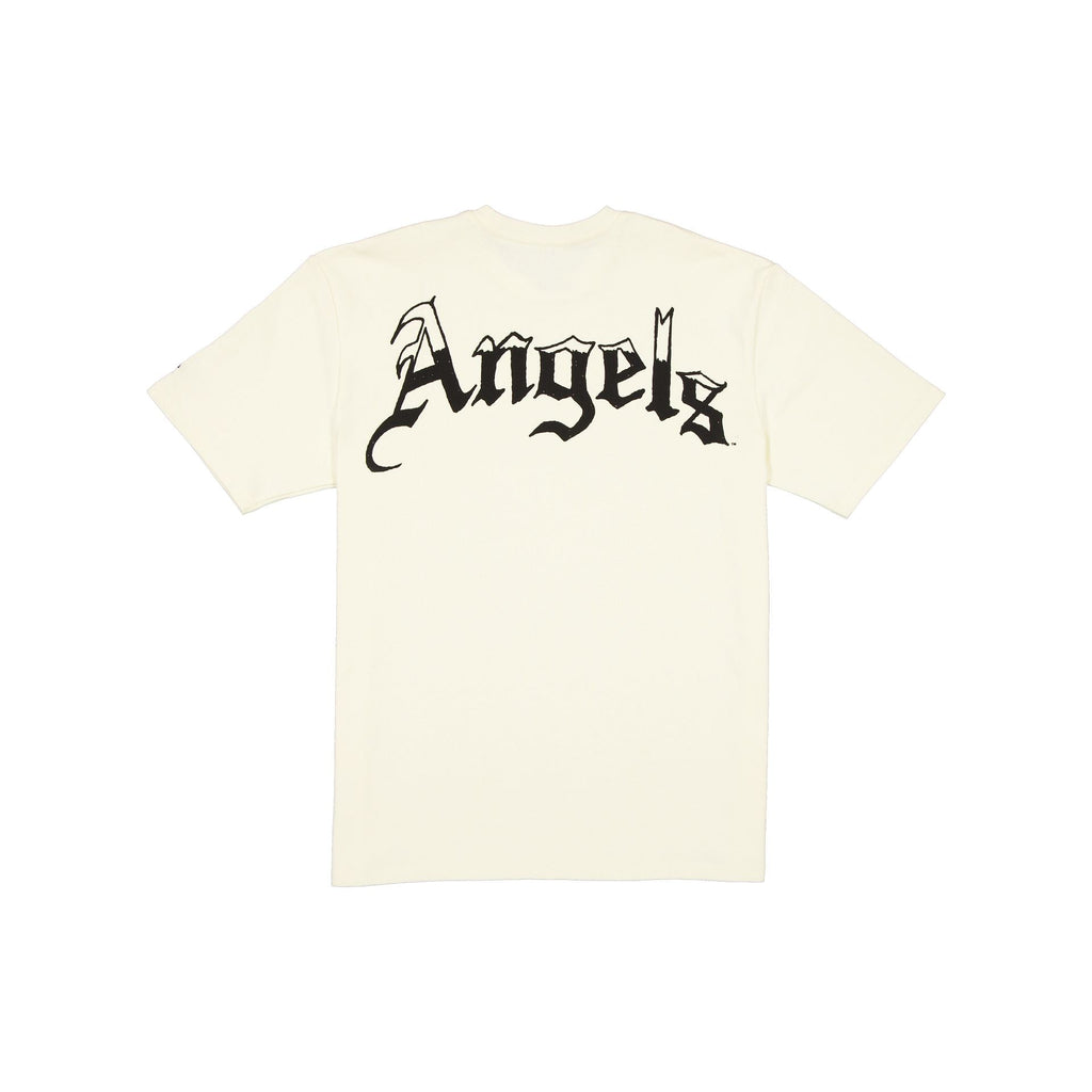 Los Angeles Angels Gothic Lettering Chrome White T-Shirt