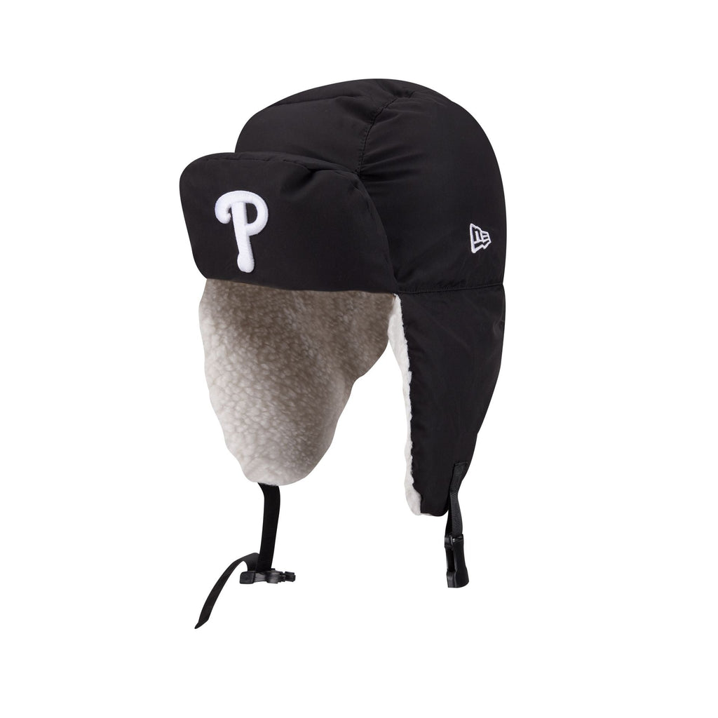 Alpha Industries x Philadelphia Phillies Black Puffer Trapper Hat