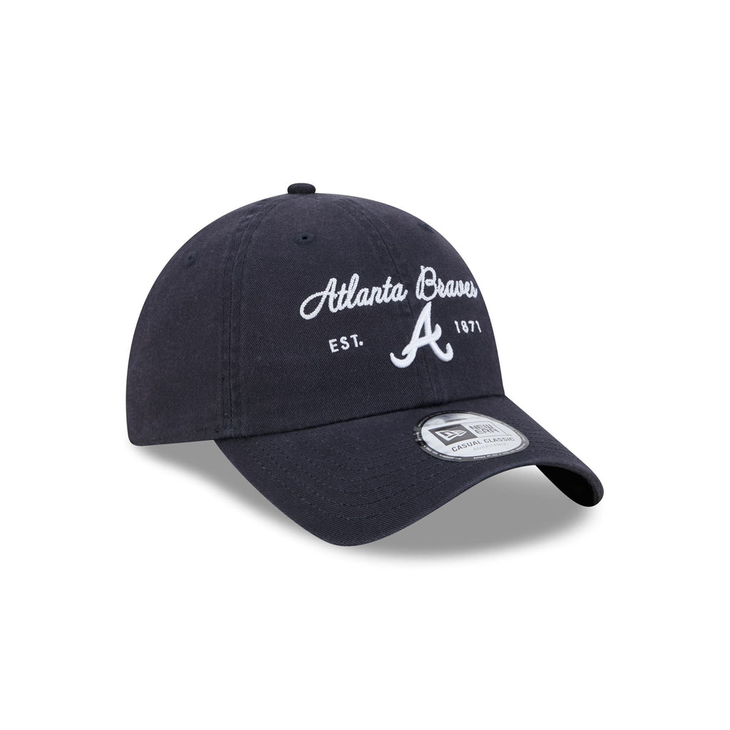 Atlanta Braves Script Wordmark Casual Classic Adjustable Hat