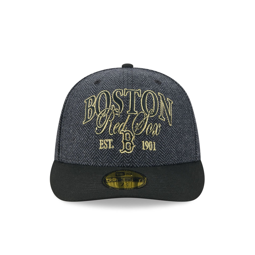 Boston Red Sox Black Faux Wool 59FIFTY Fitted Hat