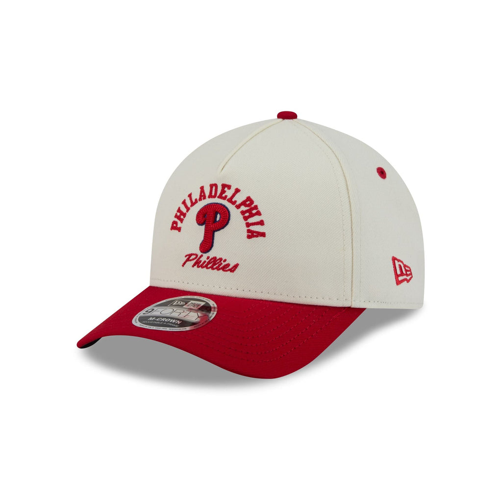 Philadelphia Phillies Arched Graphic Chrome White 9FORTY M-Crown A-Frame Snapback Hat